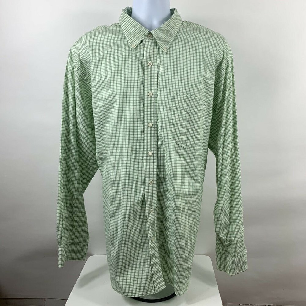 Gap Button Down Shirt Men's Size XXL Classic Long Sleeve Check Business Casual